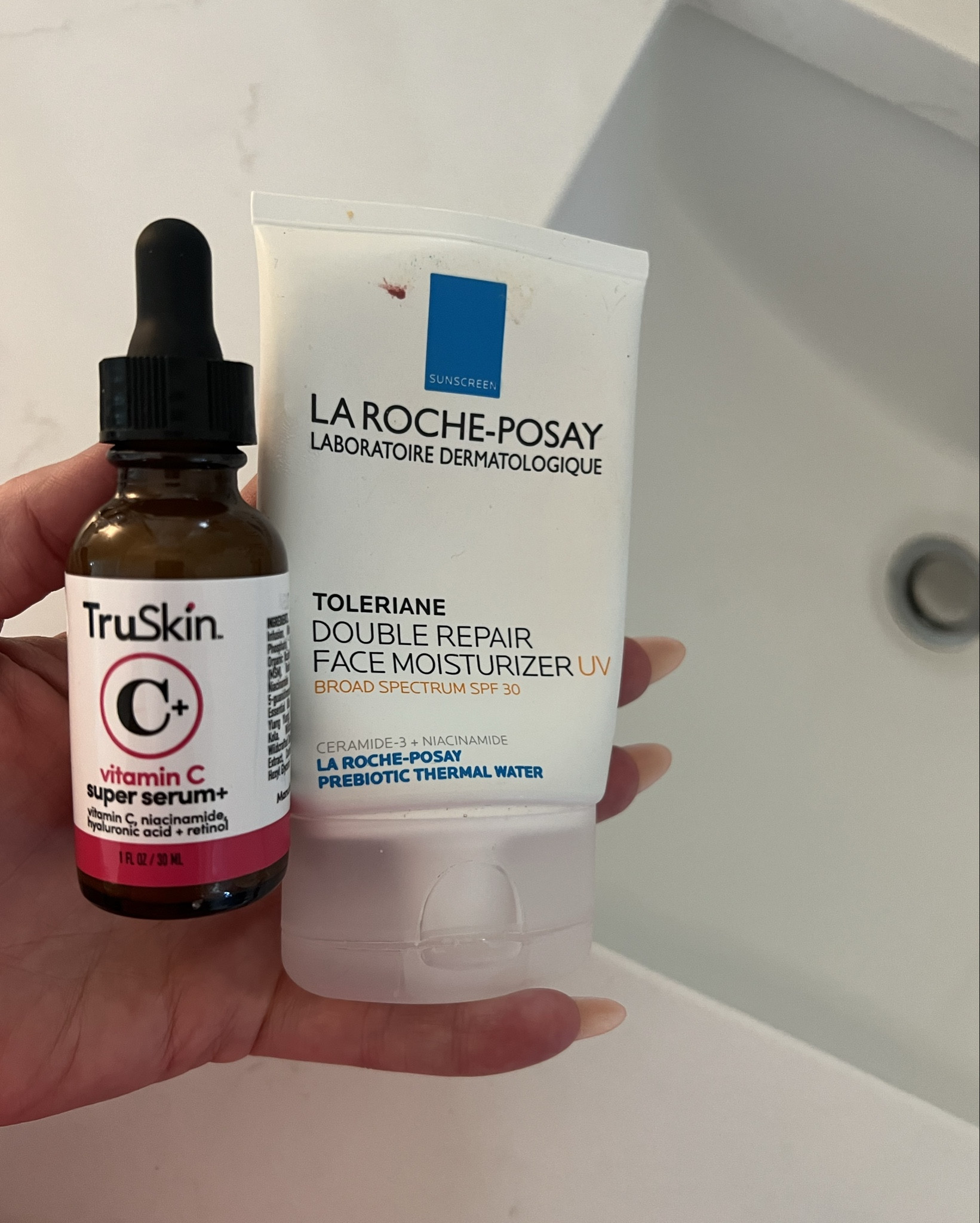Skincare routine…I use the Kiss method. KEEP IT SIMPLE. You don’t need gadgets and expensive creams and serums, they absolutely do not work. I worked closely with my dermatologist and esthetician and this is literally what they recommend. I also include Tretinoin .1% (worked up from .05%) 
MORNING: IS Clinical wash, C Serum and La Roche Posay Lotion
NIGHT: IS Clinical, cereve moisturizer, tretinoin, moisturizer again! 


#LTKFindsUnder50 #LTKxWalmart #LTKBeauty