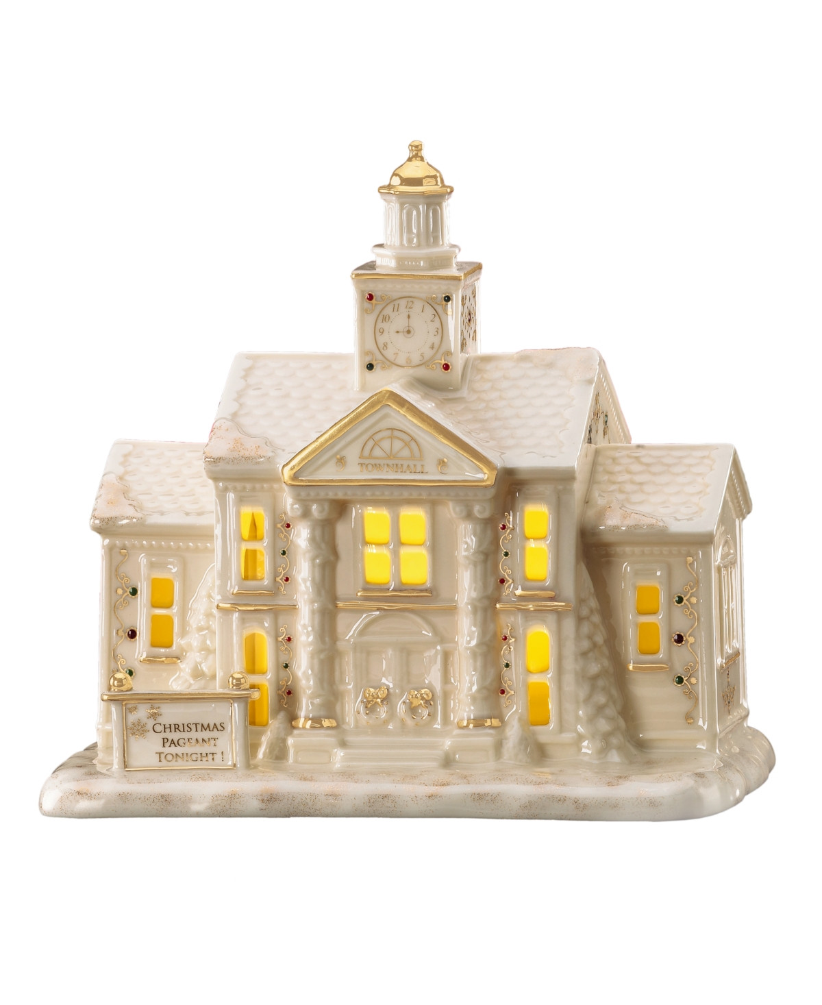 From The Vault! Lenox Mistletoe Park Town Hall with Clock Tower, Exclusively at Macy's | Macy's
