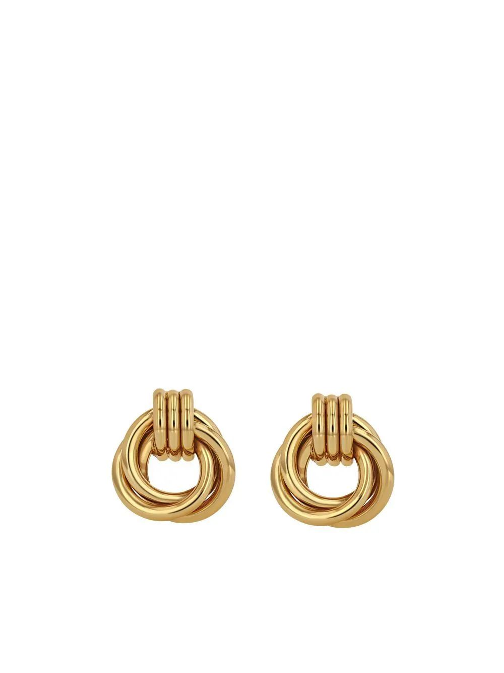 ANINE BING Triple Knot gold-tone Earrings - Farfetch | Farfetch Global