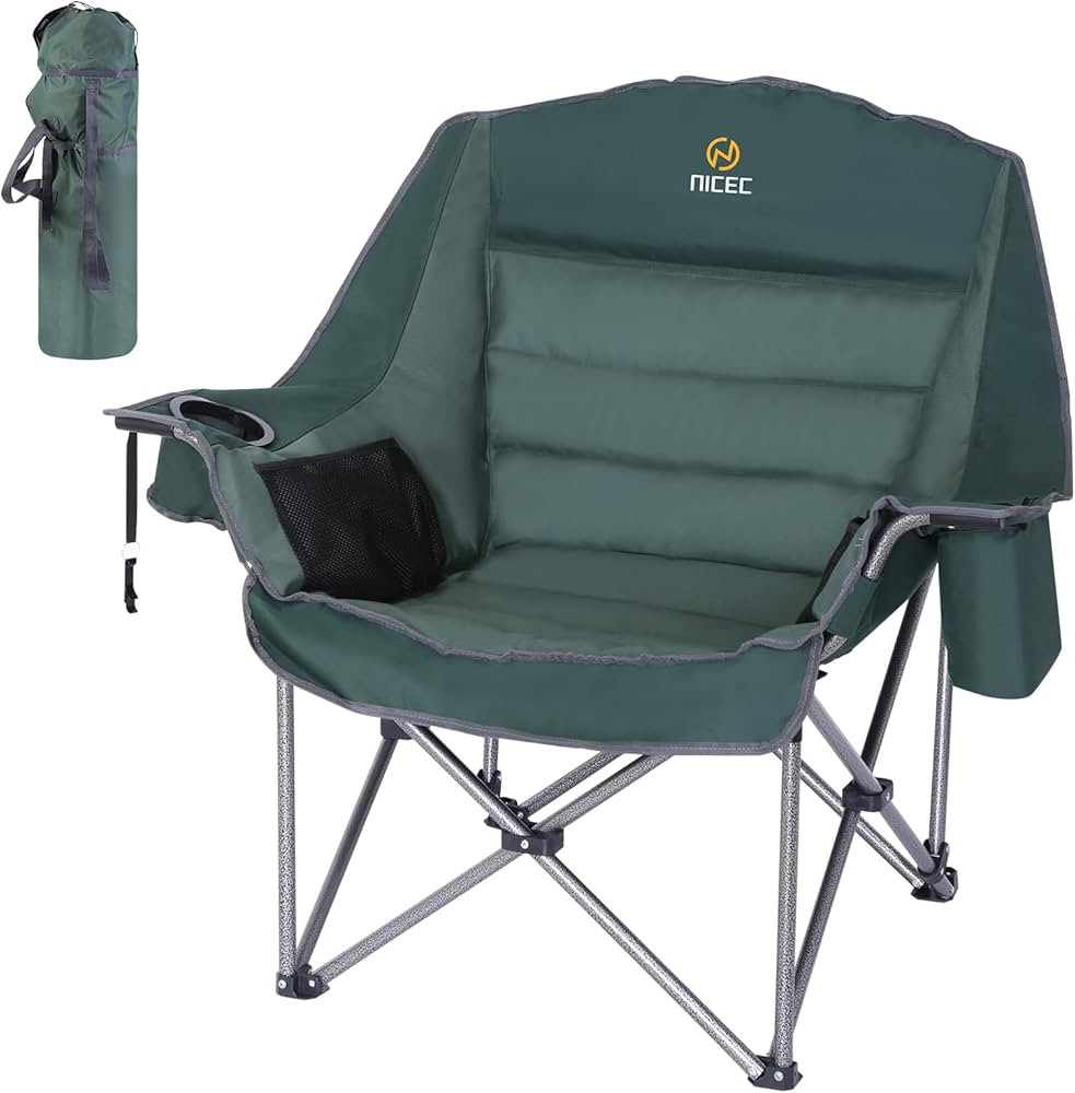 Nice C Camping Chairs, Oversized XL Padded Camping Chair, Outdoor Chair, Camp Chair, Lounge Chair... | Amazon (US)