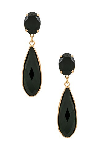 Anton Heunis Tear Drop Earrings in Black & Gold from Revolve.com | Revolve Clothing (Global)