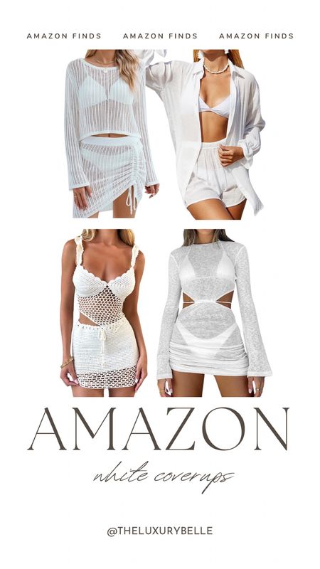 Amazon white coverups! 

#LTKStyleTip #LTKSeasonal #LTKSwim