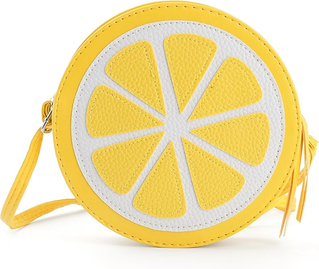 AUEAR, Lemon Lime Fruit Shaped Round Cute Fashion Personality Cross Body Bag Purse for Women Fema... | Amazon (US)