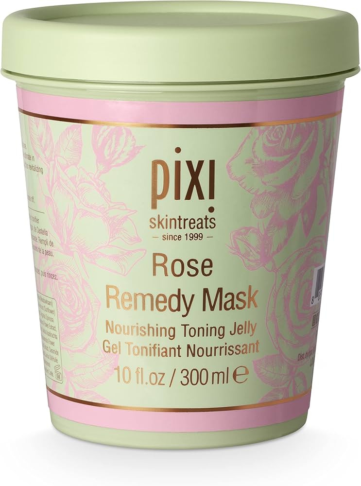 Pixi Rose Remedy Mask | Toning Jelly Face Mask with Rosehip Oil, Cica & Turmeric | Hydrates, Soot... | Amazon (US)