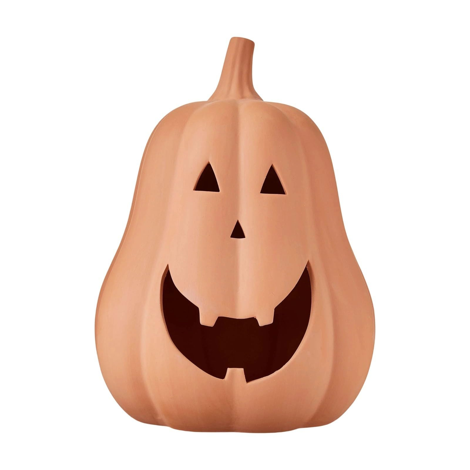 Halloween Handcrafted Terracotta Pumpkin, Clay Jack-o'-Lantern Tabletop Fall Halloween Decor, Cel... | Amazon (US)