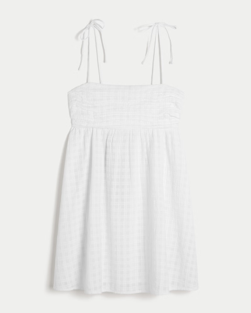 Women's Babydoll Tie-Strap Mini Dress from Hollister | Hollister (US)
