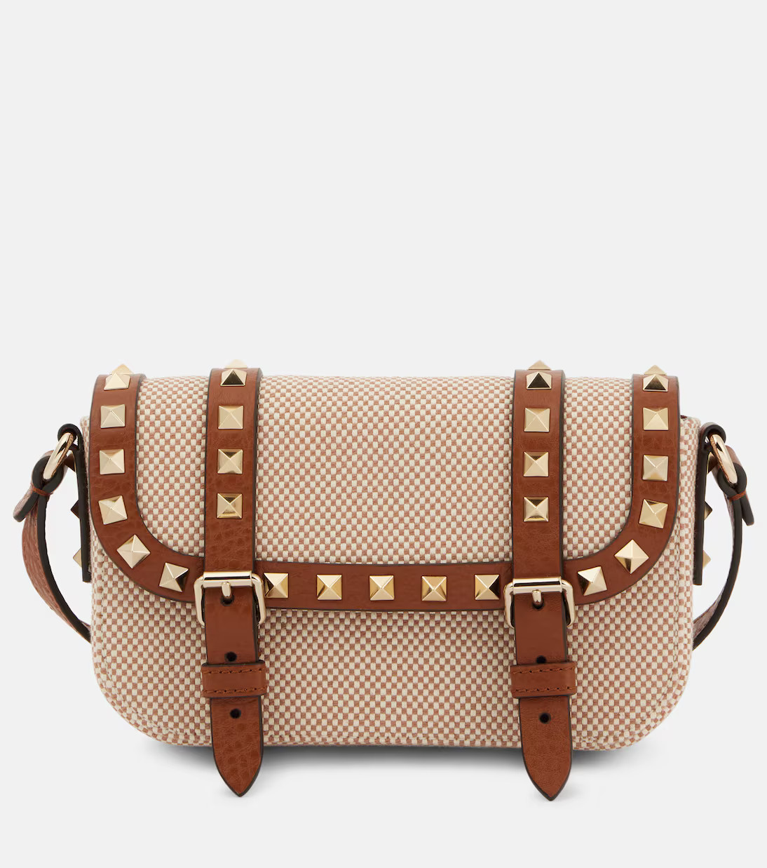 Rockstud Micro canvas crossbody bag | Mytheresa (US/CA)