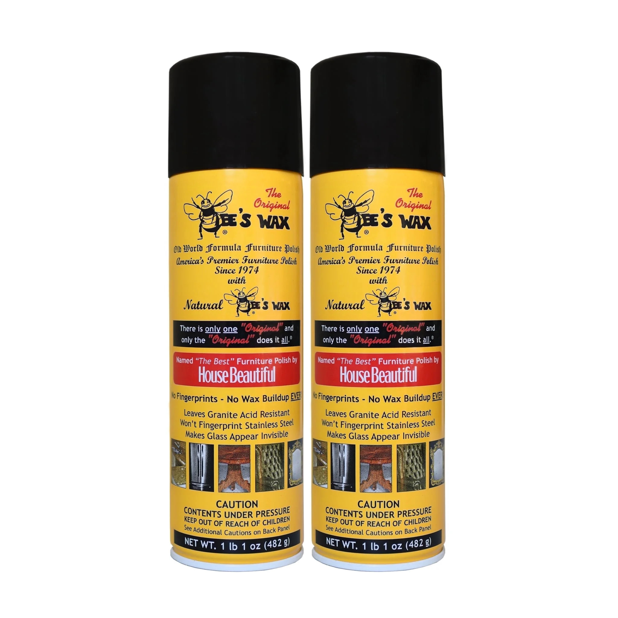 Original Bee's Wax Spray Furniture Polish, Lemon Scent, 1 Ounce, 2 Count | Walmart (US)