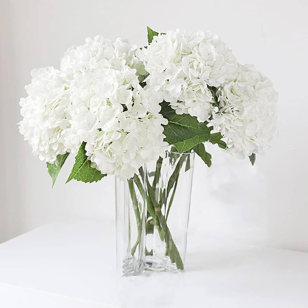 3PCS 22 inch Lifelike Artificial Hydrangea Large Real Touch Flowers Artificial Flowers Dry Flower... | Amazon (US)