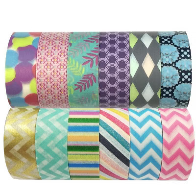 Wrapables Washi Tapes Decorative Masking Tapes, Set of 12 ADSET30 | Target