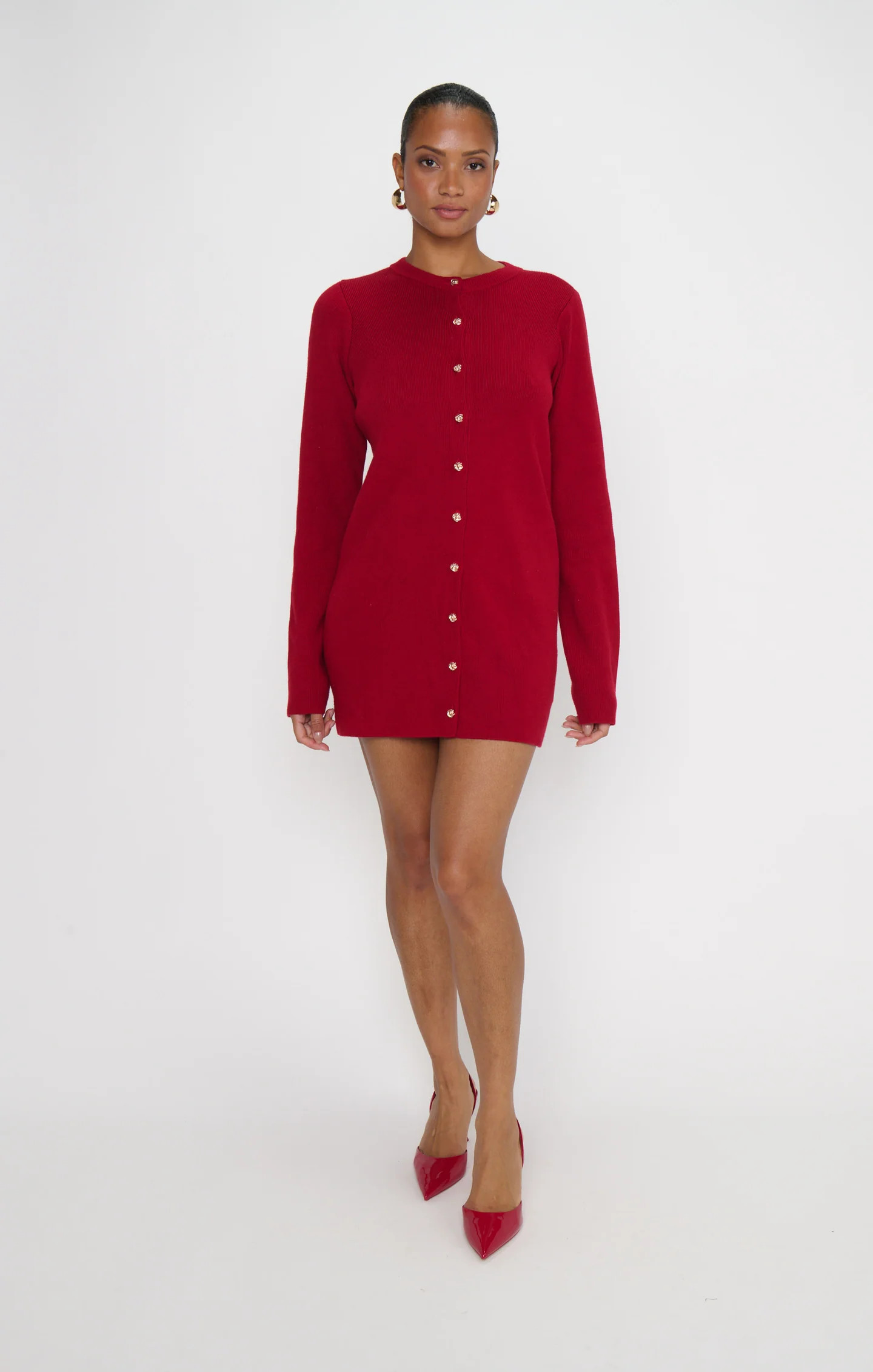 Marguerite Cardigan Dress ~ Lover Red Knit | Show Me Your Mumu