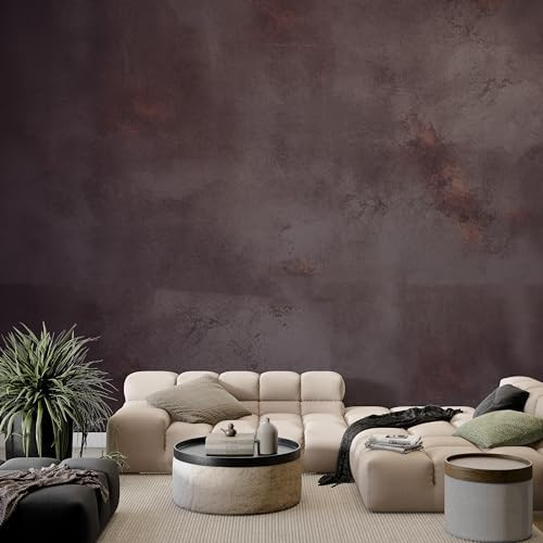 Burgundy Concrete Textured Wallpaper, Living Room Bedroom and Office Wall Decor, Peel and Stick a... | Amazon (US)
