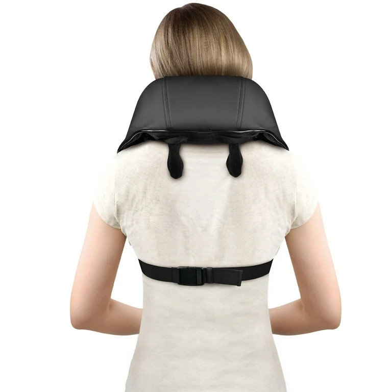 Health Touch Deep Kneading Neck and Shoulder Shiatsu Massager with Soothing Heat, Black | Walmart (US)