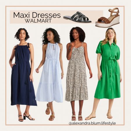Walmart maxi dresses and summer sandals! 

#LTKFindsUnder50 #LTKShoeCrush #LTKStyleTip