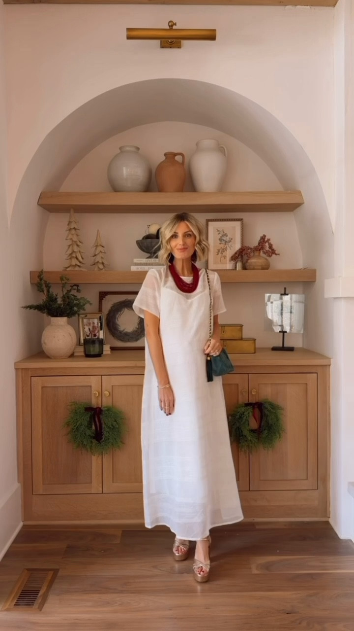 This dress is so versatile! You could dress it up for holiday parties or dress it down for less dressy events! Wearing size small. 

Loverly Grey, Amazon find, Amazon fashion, white dress, maxi dress, holiday dress, holiday party dress, Christmas party dress 

#LTKParties #LTKFindsUnder50 #LTKHoliday