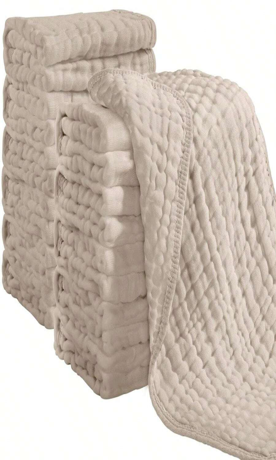 Looxii Muslin Burp Cloths 6 Pack - 20" X 10" - Ultra Soft &Amp; Absorbent, 6-Layer 100% C... | SHEIN