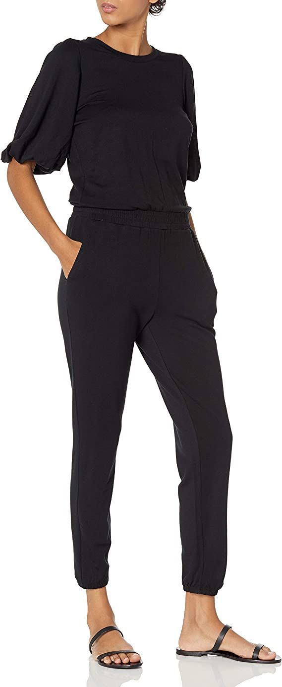 Daily Ritual Women's Puff-Sleeve Supersoft Terry Jumpsuit | Amazon (US)