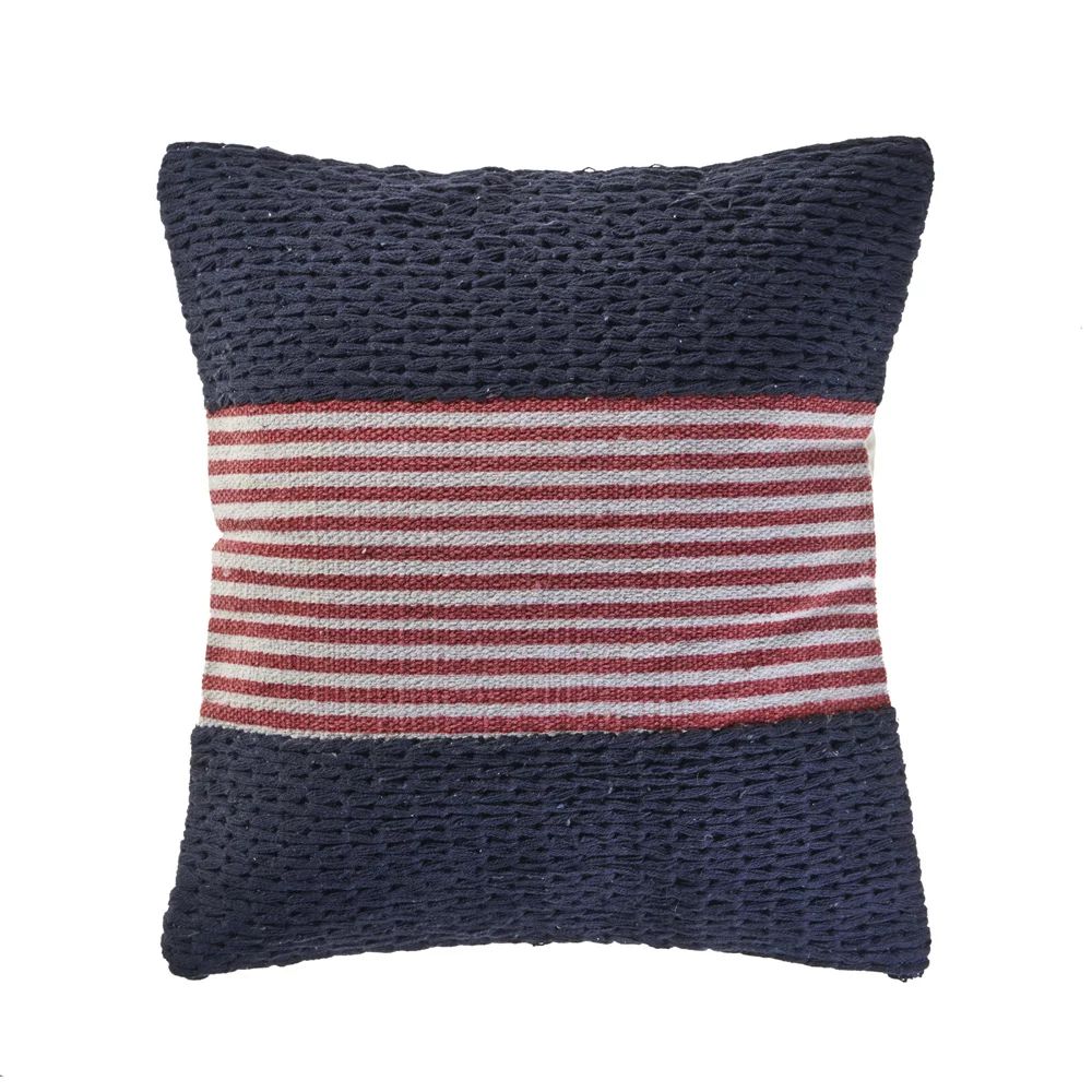 Ox BayOx Bay Famous Nautical Striped Throw Pillow, Navy Blue / Red, 20 in. Square, Count per Pack... | Walmart (US)