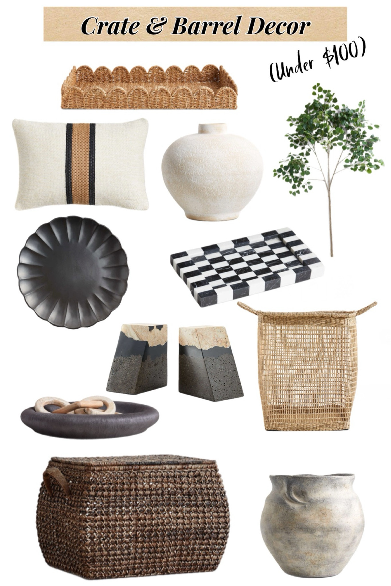 Home decor under $100 from Crate & Barrel  

#LTKstyletip #LTKfindsunder100 #LTKhome