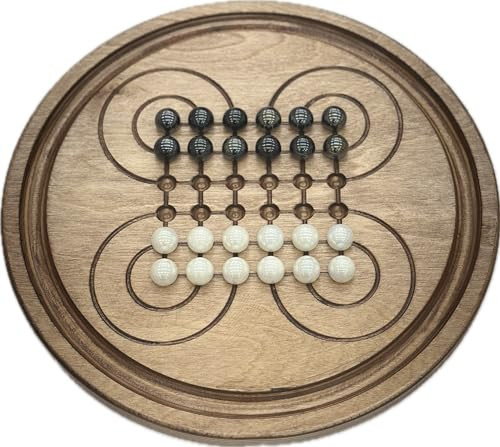 Surakarta Board Game - 9.5" Roundabouts - Congkak - Sungka - Ayoayo - Adi -Traditional Marbles Games - Infinity Checkers - Made in USA - Handmade | Amazon (US)