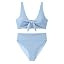 ANRABESS Bikini Sets for Women Summer High Waisted 2 Piece Bathing Suit Ribbed Tie Knot Swimsuit ... | Amazon (US)