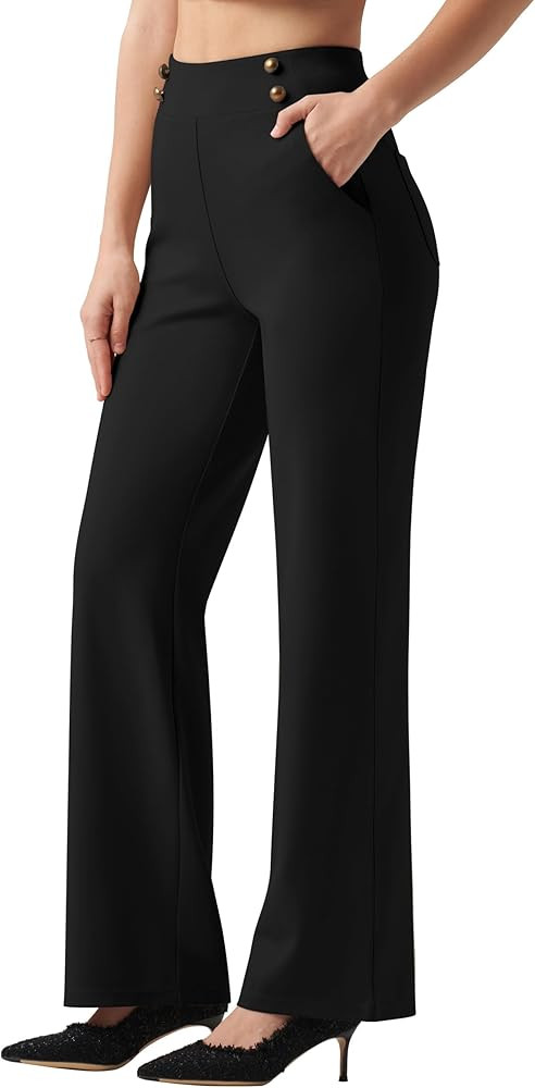 Willit Women's Wide Leg Dress Pants High Waisted Stretch Work Pants Office Business Casual Slacks... | Amazon (US)