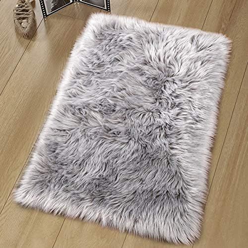 Noahas Luxury Fluffy Rugs Bedroom Furry Carpet Bedside Faux Fur Sheepskin Area Rugs Children Play... | Amazon (US)