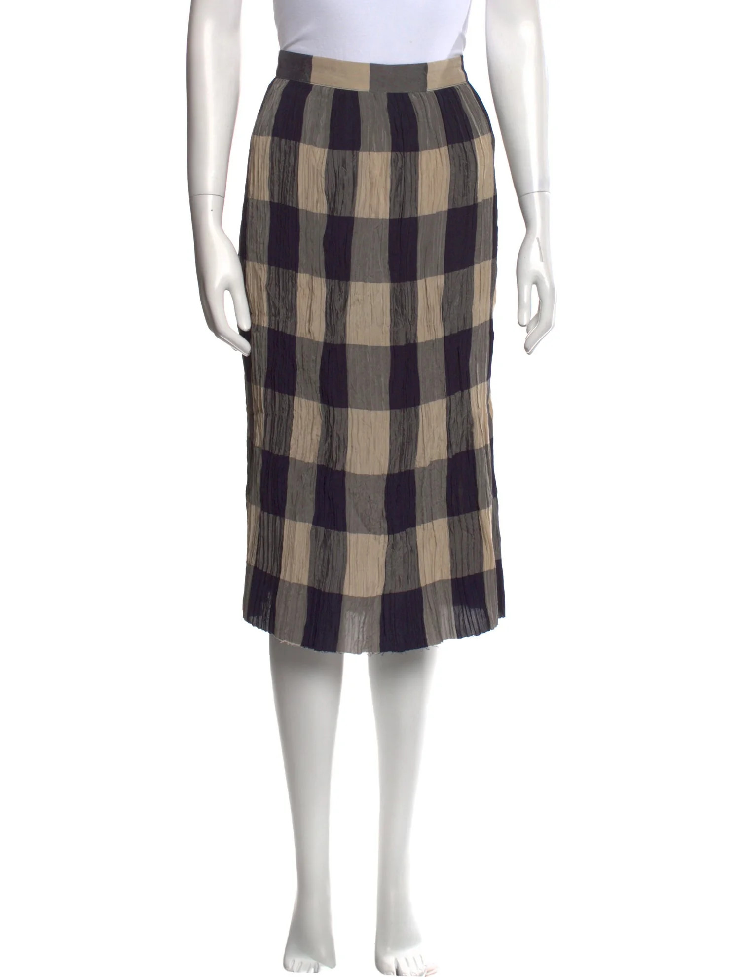 Plaid Print Knee-Length Skirt | The RealReal