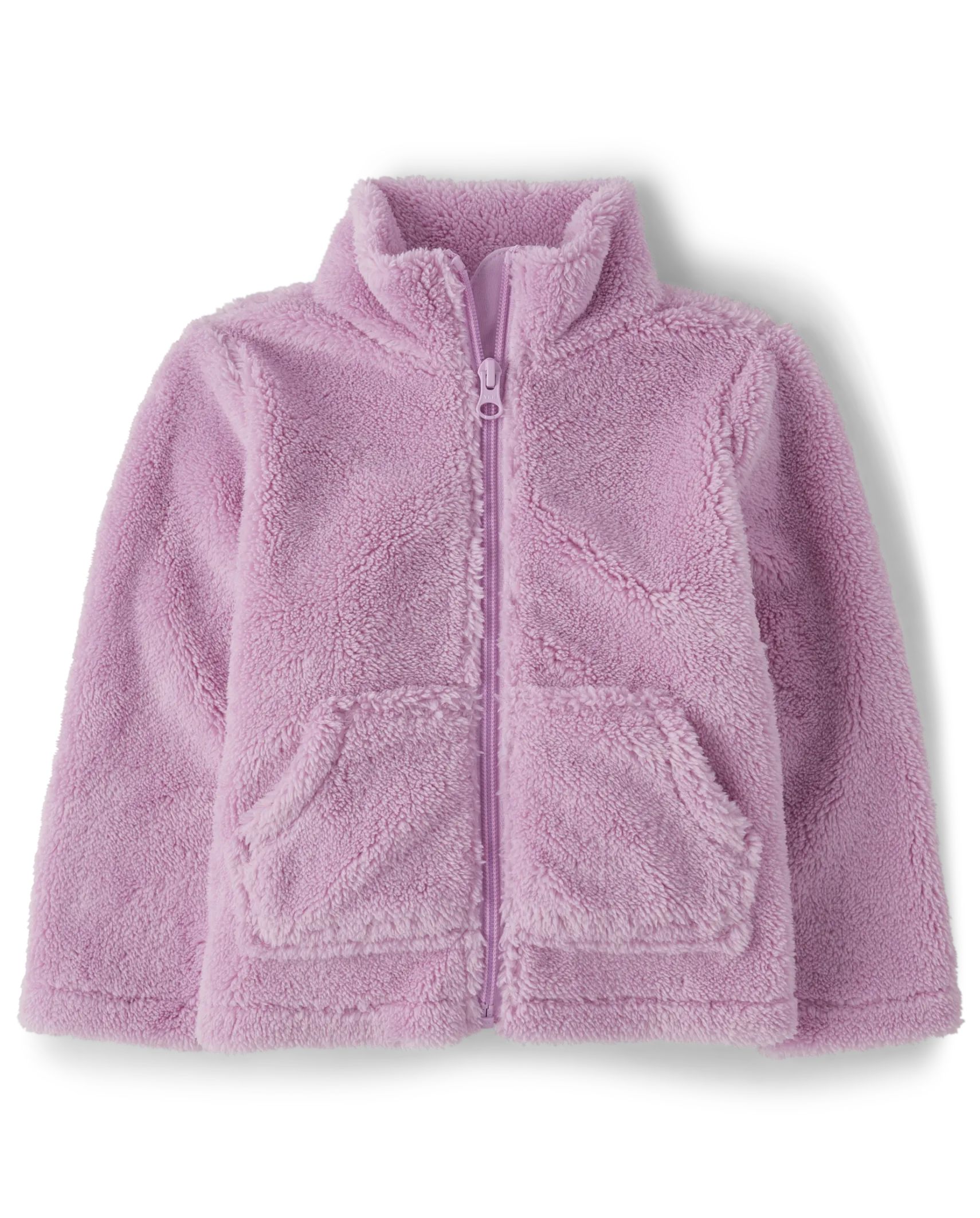 Toddler Girls Sherpa Zip-Up Jacket - lilac dust | The Children's Place