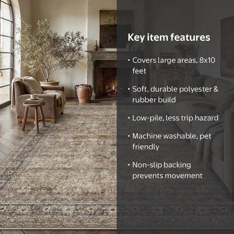 BERTHMEER Vintage Large Area Rugs 8\u2019x10' Clearance for Living Room Bedroom Office Dining Roo... | Walmart (US)