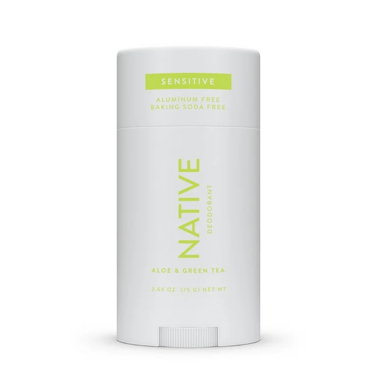 Native Deodorant, Sensitive, Aluminum Free, Aloe & Green Tea, for Women and Men, 2.65 oz - Walmar... | Walmart (US)