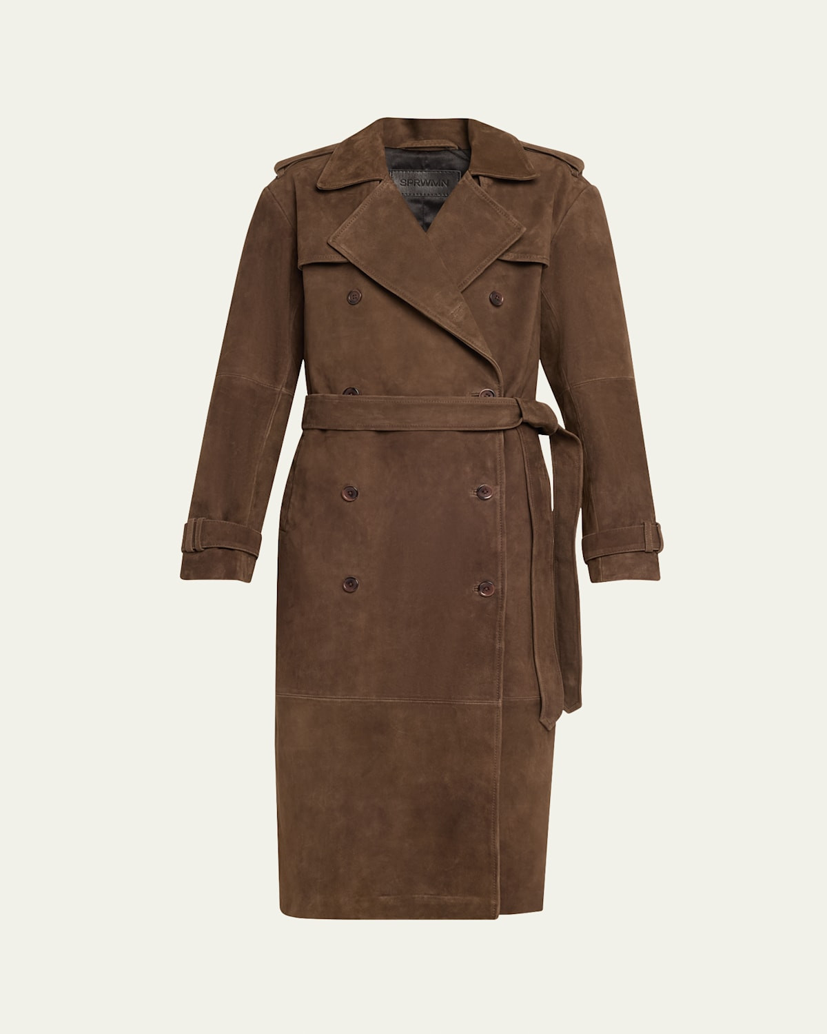 Suede Belted Trench Coat | Bergdorf Goodman