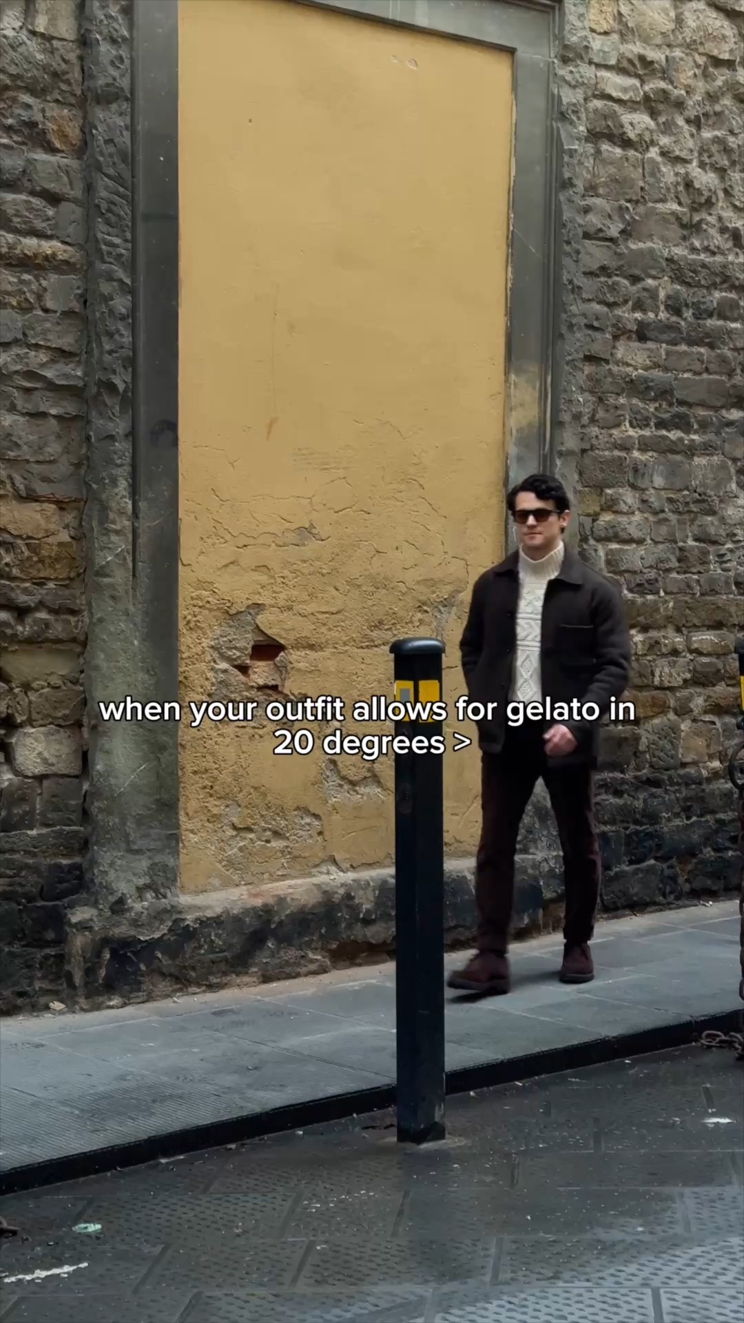 When your outfit allows for gelato in 20 degrees > 

#LTKootd #LTKTravel #LTKMens