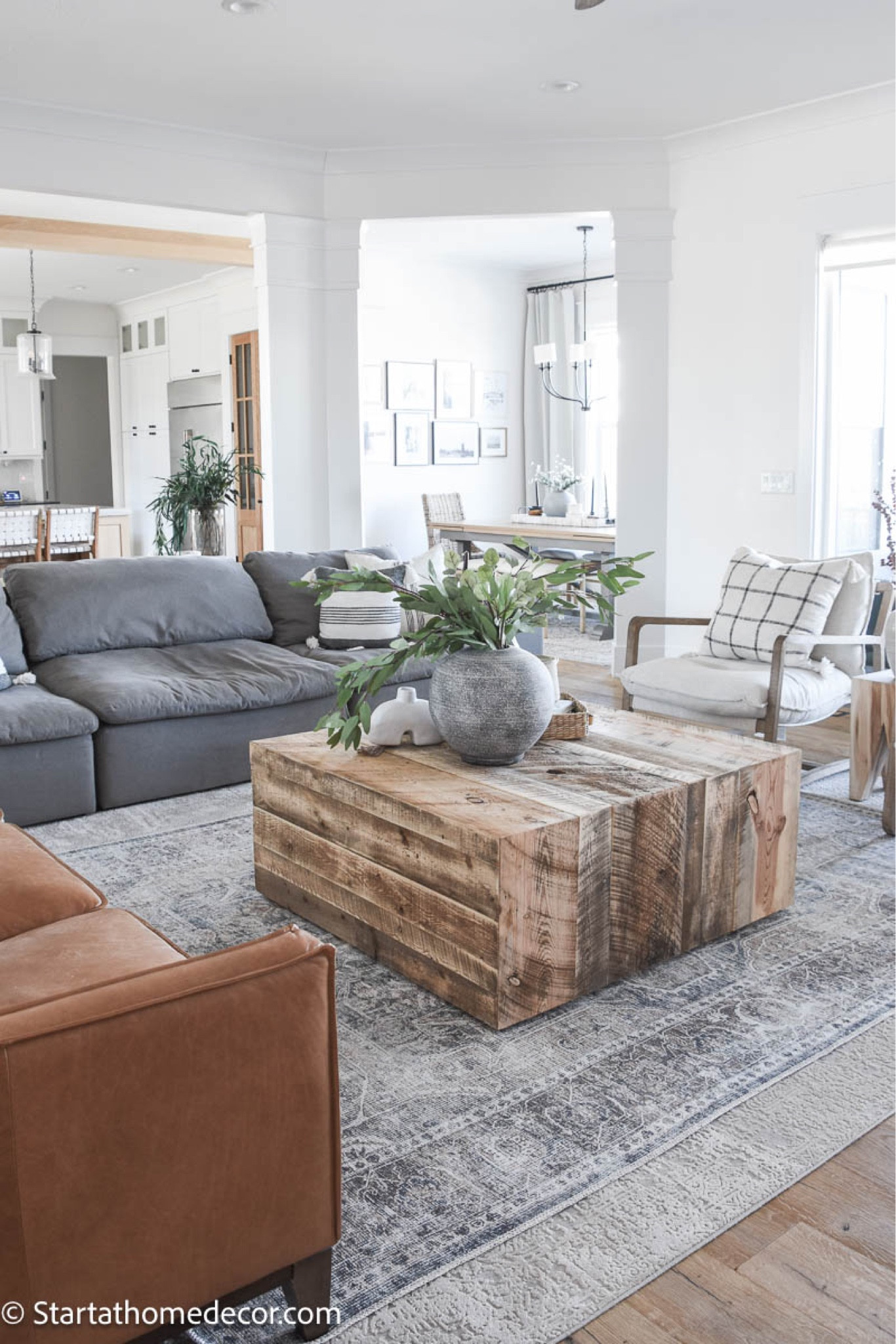 Family room decor. Family room couch. Caramel leather couch. Boutique rugs 

#LTKhome #LTKstyletip #LTKunder100