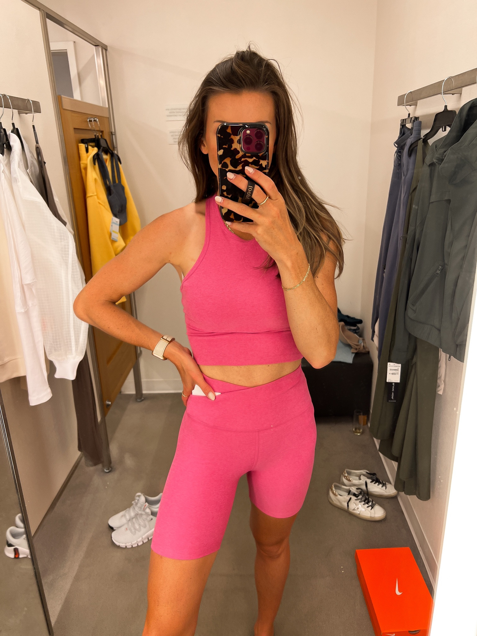 I love a matching workout set! Especially longline sports bras. This short and bra set are really soft and stretchy. Perfect for a cute Athleisure look and yoga! Also comes in a pretty sea foam color  

#LTKxNSale #LTKFitness #LTKsalealert