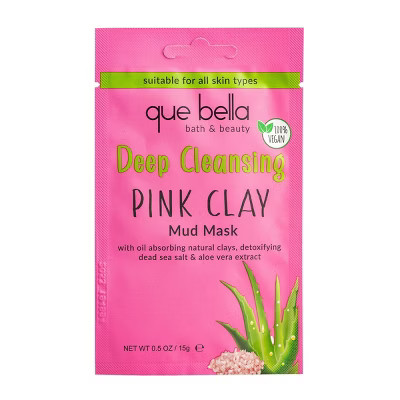 Que Bella Cleansing Pink Clay Mud Mask - 0.5oz | Target