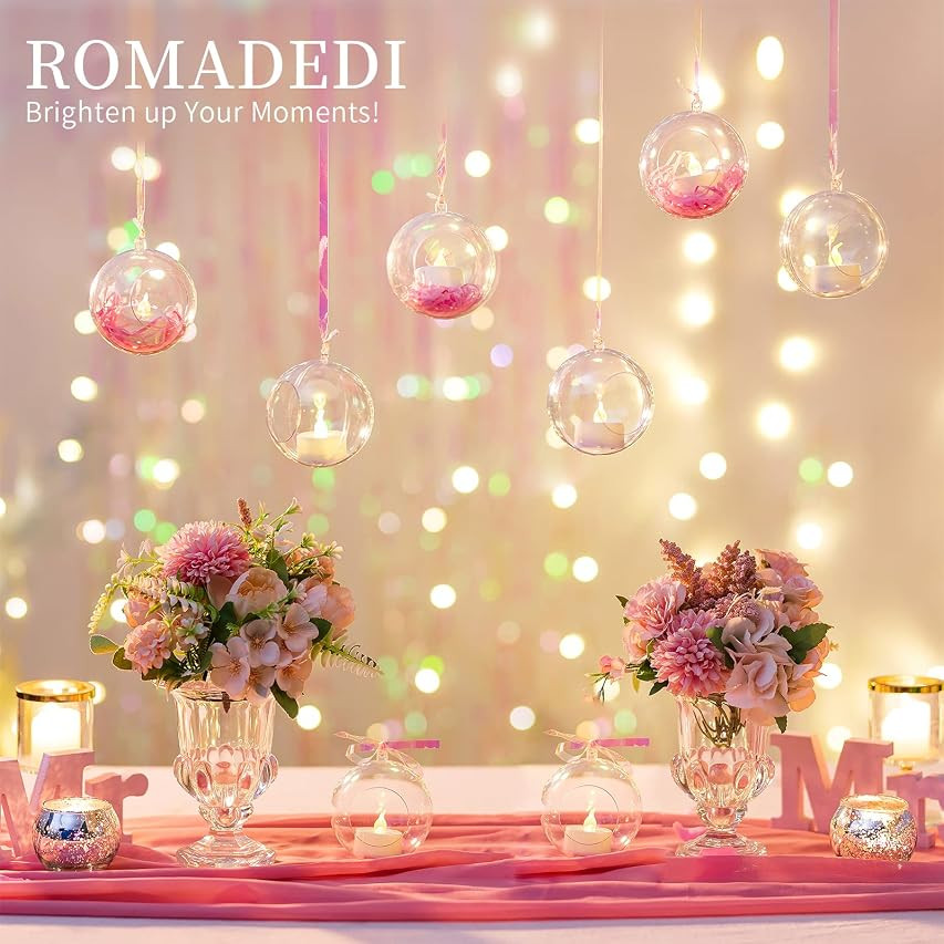 Amazon.com: 24 Pcs Air Plant Holder Clear Hanging Candle Holder Acrylic Tea Light Holder Hanging ... | Amazon (US)