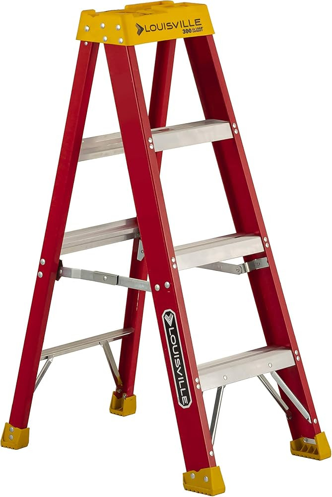 Louisville Ladder 4-Foot Fiberglass Step Ladder, 300-Pound Load Capacity, Type IA, L-3016-04 | Amazon (US)