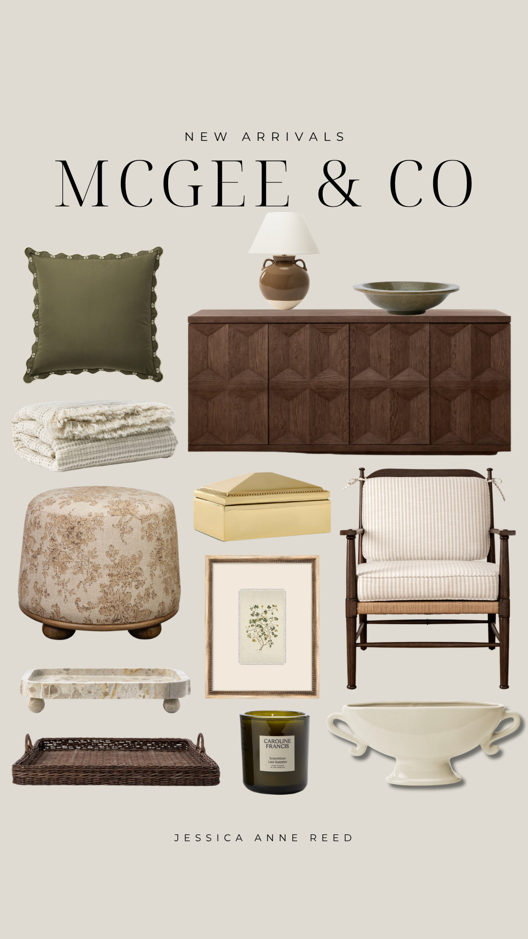 A few recent finds from McGee & Co. that feel timeless, thoughtful, and collected. 🤍 Mcgee & Co fall home finds. Rattan lamp, accent furniture, end table, pillows, ottoman, metal boxes, storage bins, candlesticks, gold home decor. From cozy textures to beautiful details, these are the pieces that add warmth and character to a home. 

 #LTKSeasonal #LTKHome