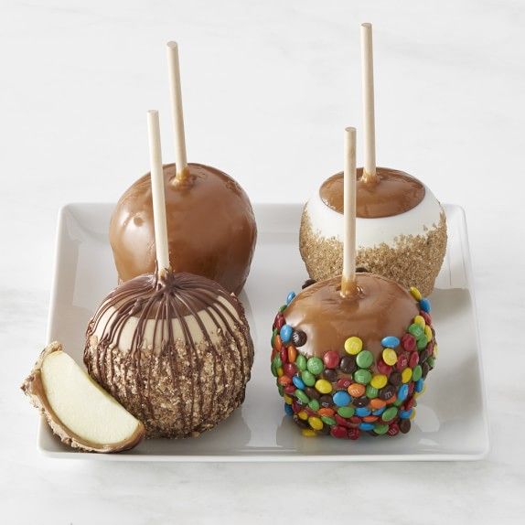 Rocky Mountain Chocolates Assorted Caramel Apples, Set of 4 | Williams-Sonoma