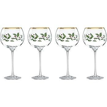 Lenox Holiday 4-Piece Wine Glass Set, 16 fl.oz. | Amazon (US)