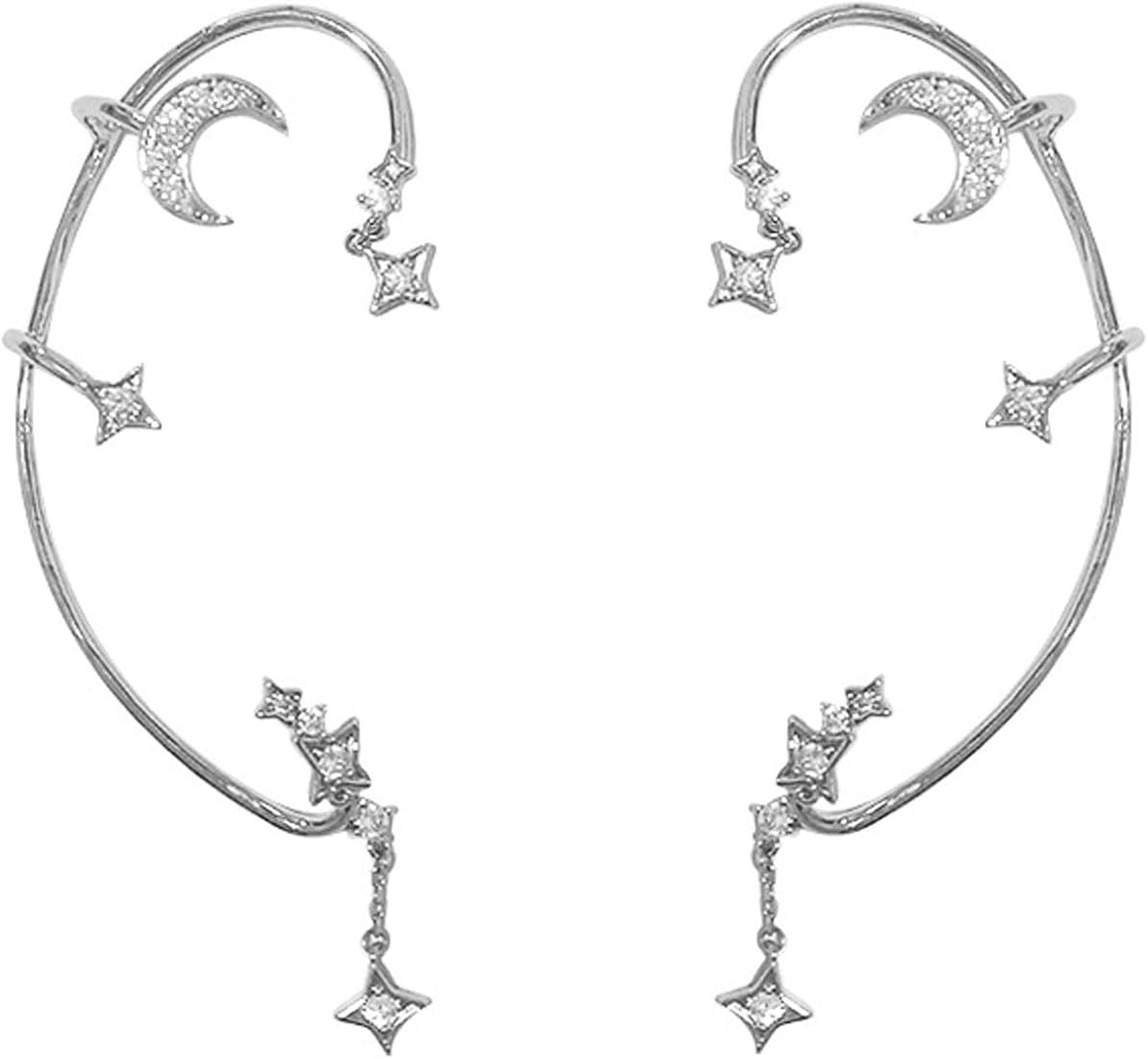 1 Pair Zircon Butterfly Earrings For Women Rhinestone Non Pierced Ear Crawler Clips Butterfly Cuf... | Amazon (US)