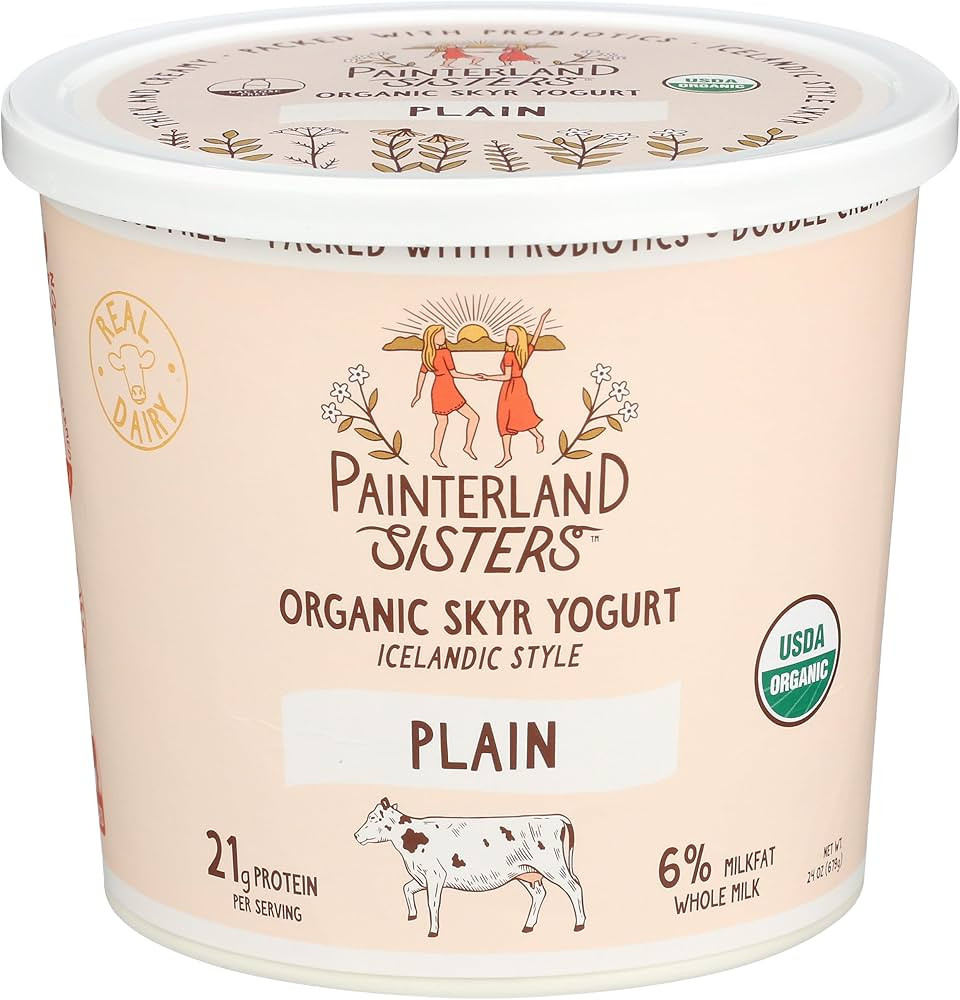 Painterland Sisters Organic Plain Skyr Yogurt, 24 Oz | Amazon (US)