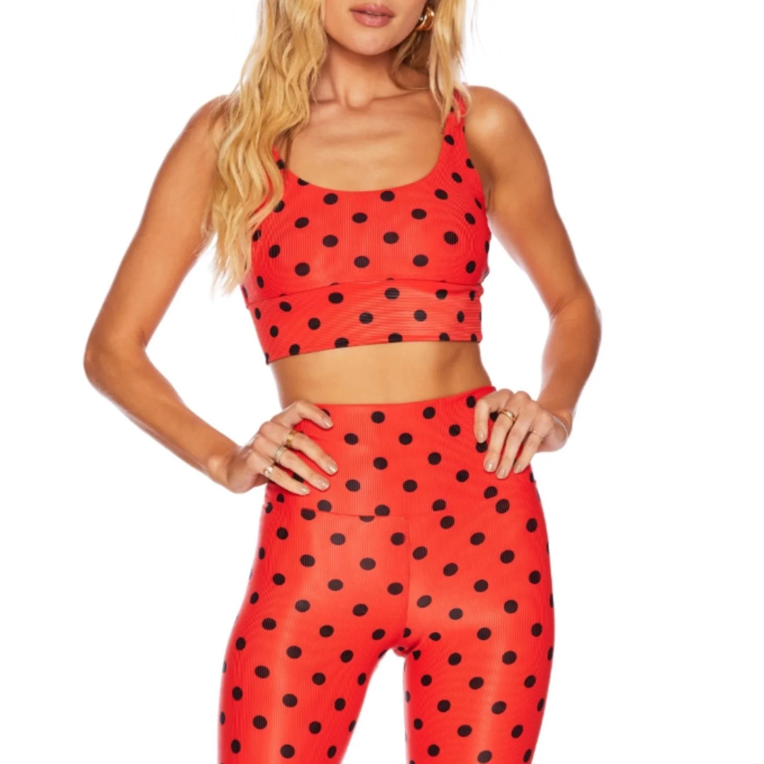 Leah Top - Scarlet Polka Dot | simplyWORKOUT