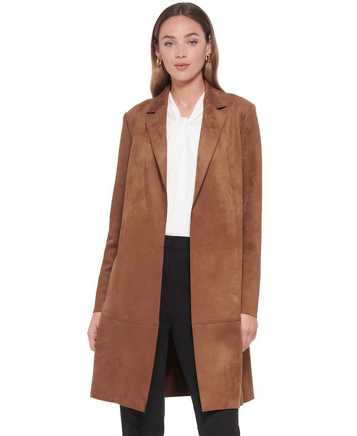 Tommy Hilfiger Women's Faux-Suede Topper Jacket & Reviews - Jackets & Blazers - Women - Macy's | Macys (US)