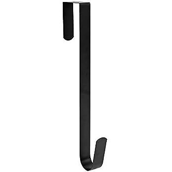 Sattiyrch 15" Wreath Hanger for Front Door Metal Over The Door Single Hook, Black(1) | Amazon (US)