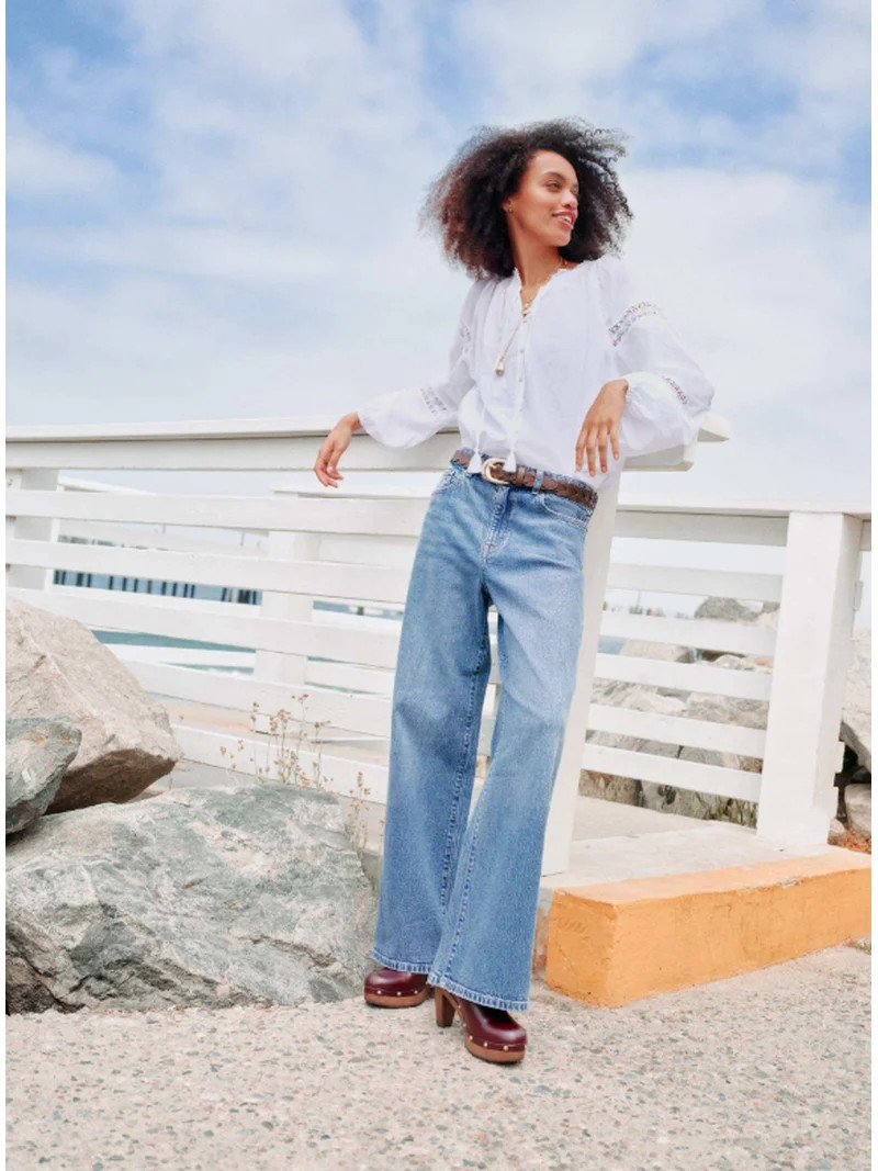 Scenario Women's High Rise Straight Leg Jeans, 30" Inseam, Sizes 0-20 | Walmart (US)
