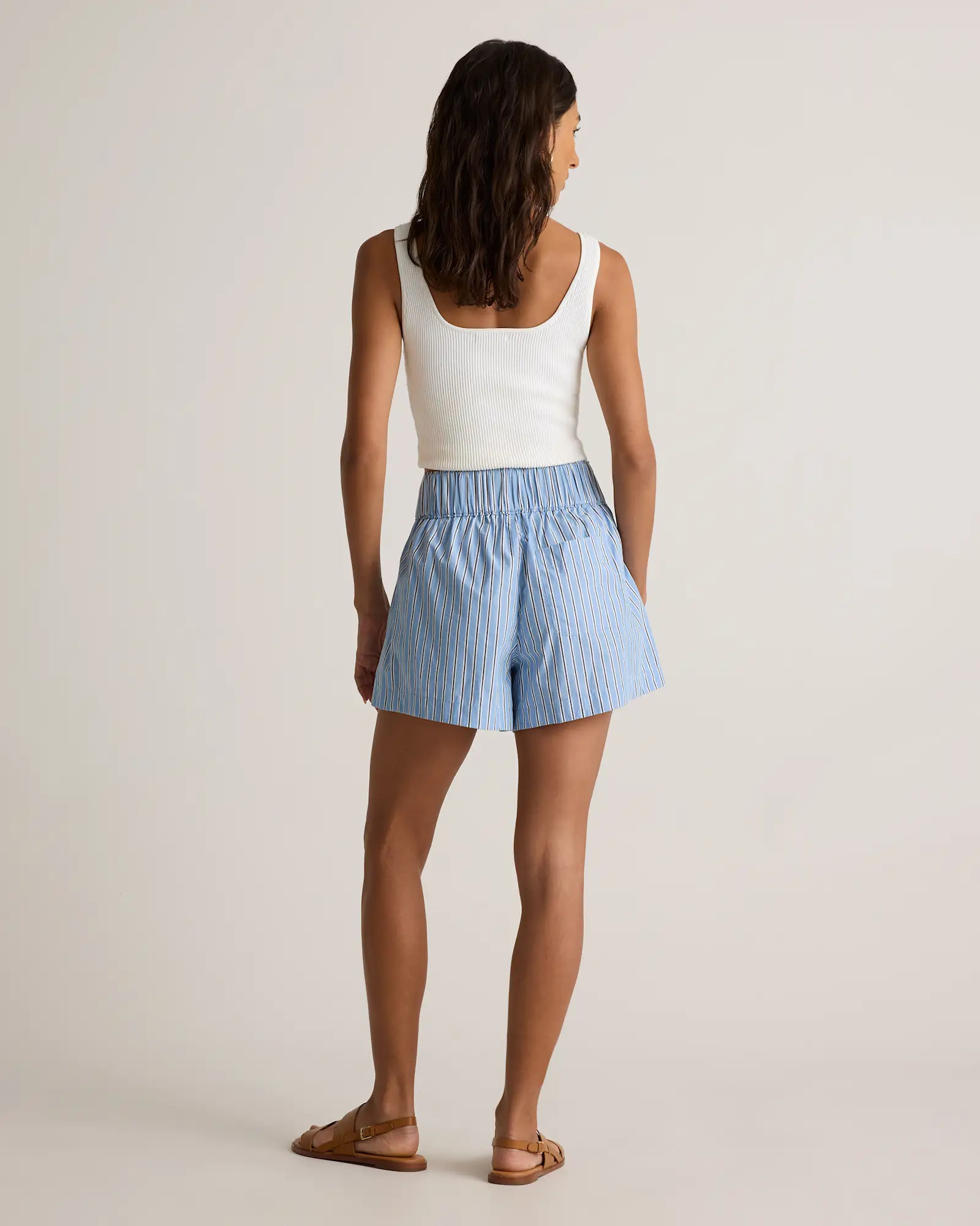 100% Organic Cotton Poplin Pull-On Shorts | Quince
