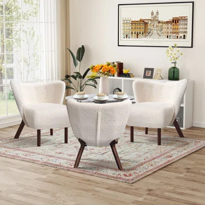 31.5" Wide Modern Tufted Upholstered Accent Chair With Wood Legs | Wayfair North America