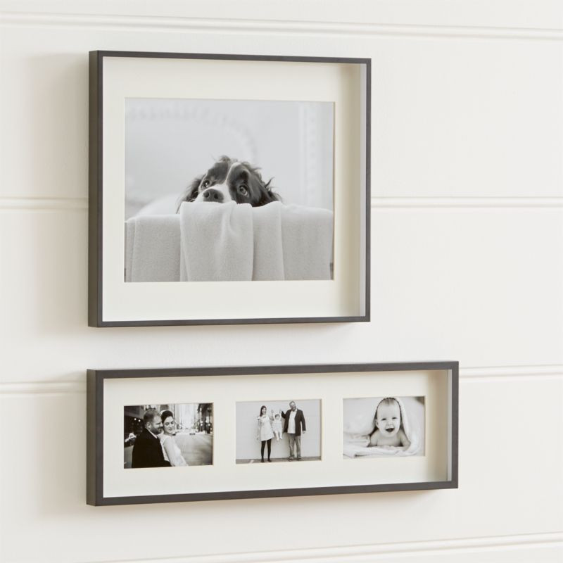 Brushed Gunmetal Wall Frames | Crate and Barrel | Crate & Barrel